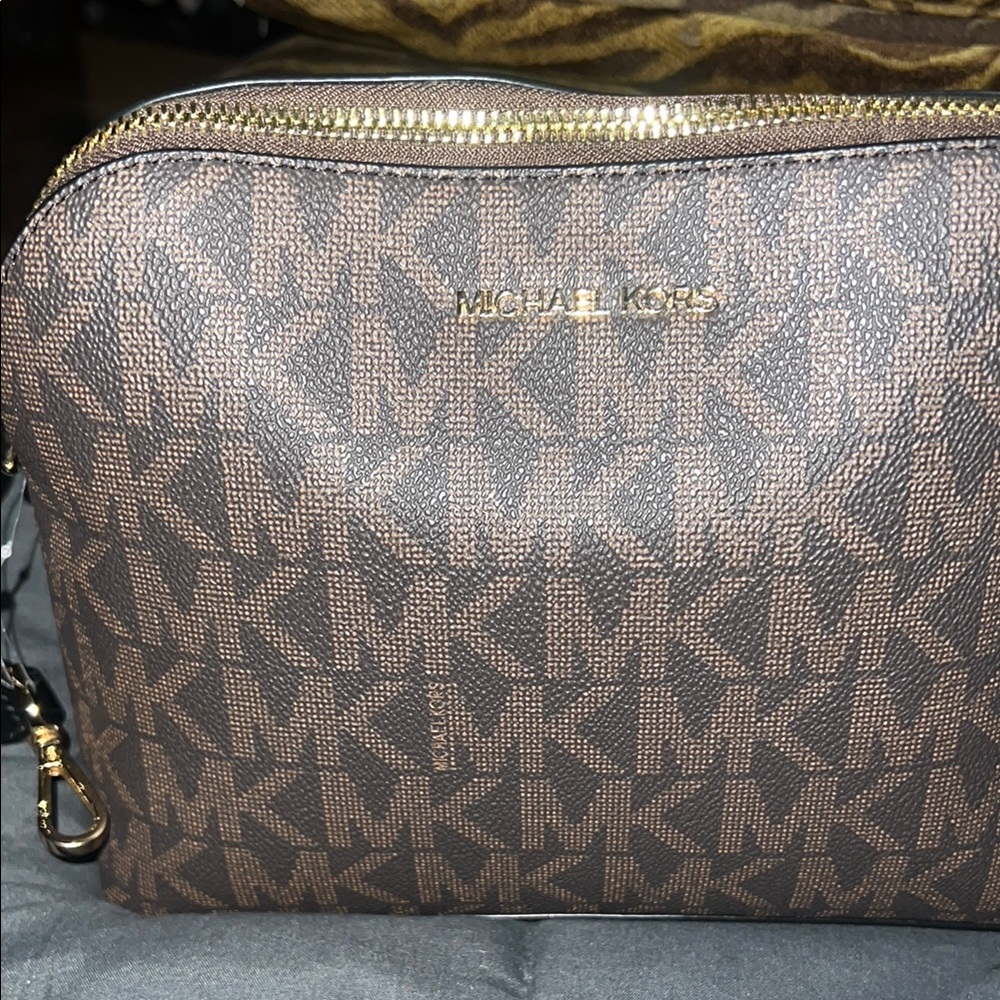 Michael Kors Brown Monogram Crossbody Bag